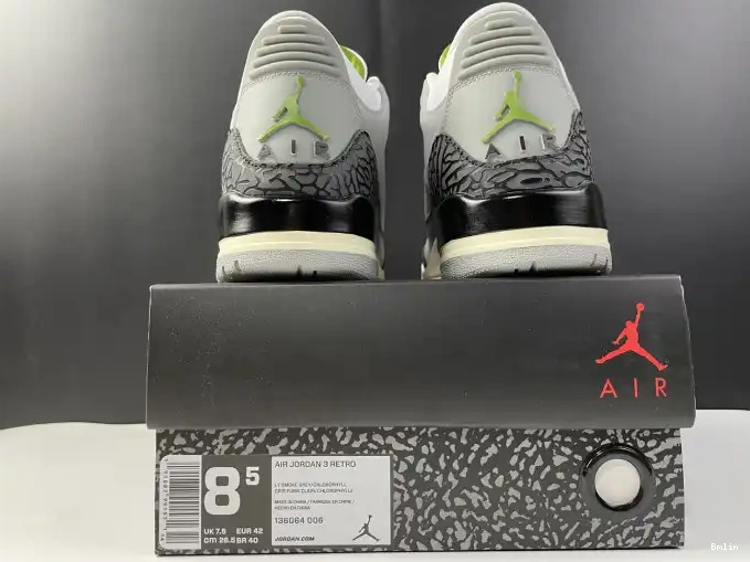 Bmlin Air 136064-006 Retro 3 Jordan Chlorophyll 0525